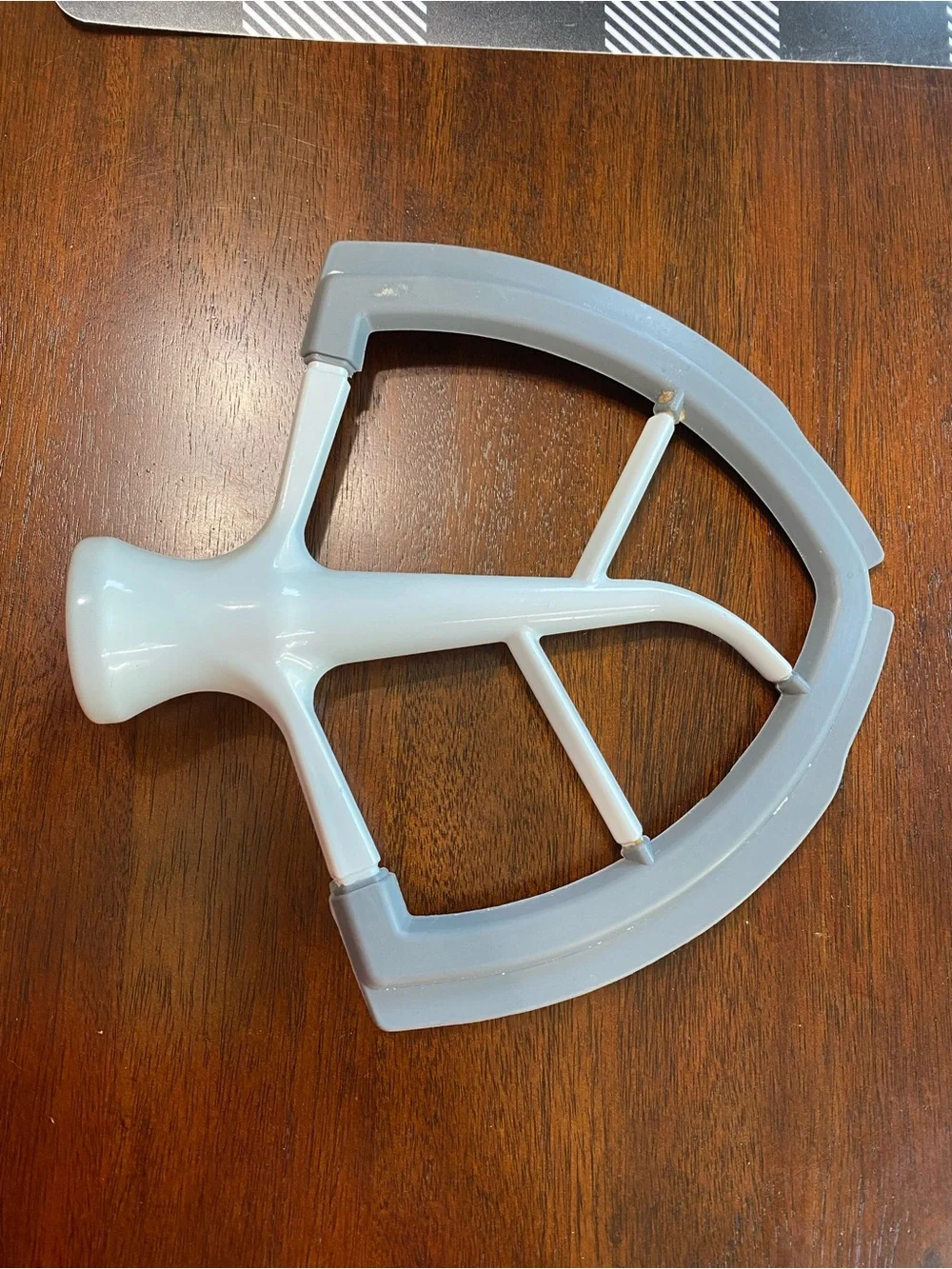 KitchenAid White and Light Gray Flat Beater Attachment for Stand Mixer
